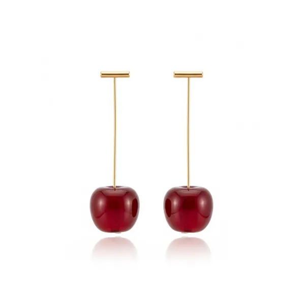 Red_Cherry_Drop_Earrings_For_Women